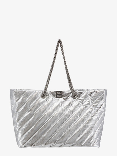 Balenciaga Woman All Crush Woman Silver Shoulder Bags