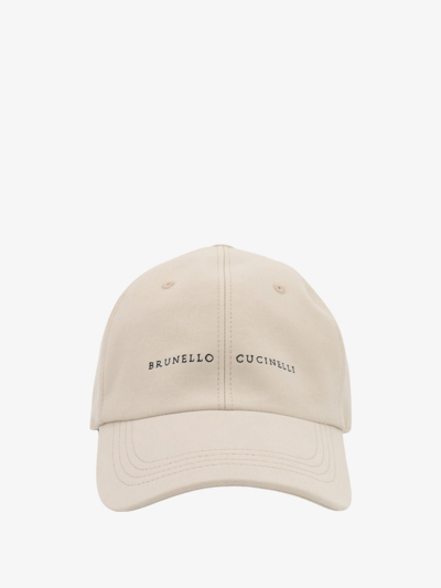 Brunello Cucinelli Man Hat Man Beige Hats In Cream