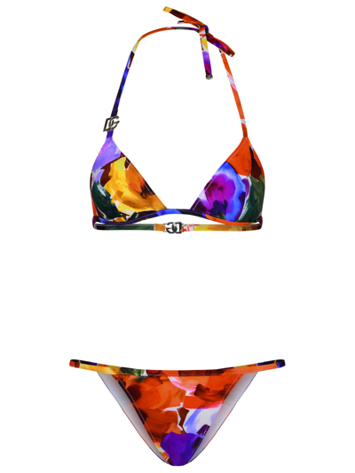 Dolce & Gabbana Multicolor Polyamide Blend Bikini In Multicolour