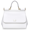 DOLCE & GABBANA DOLCE & GABBANA WOMAN DOLCE & GABBANA SMALL WHITE LEATHER SICILY BAG
