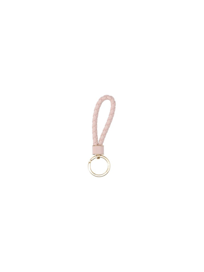 Bottega Veneta Braided Keyring In Pink