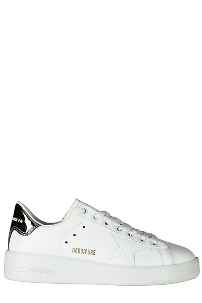 Golden Goose Deluxe Brand Logo Printed Lace In White