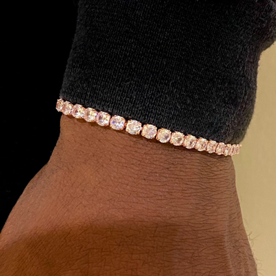 Pre-owned Givenchy X Versace Givenchy Rose Gold Tennis Bracelet