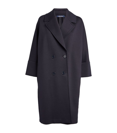 Max Mara Double-breasted Coat In Blue