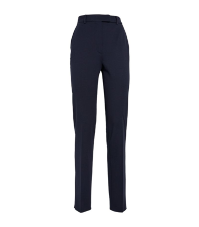 Max Mara Jersey Tailored Trousers In Blue