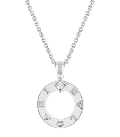 Bvlgari White Gold And Diamond   Necklace In Silver