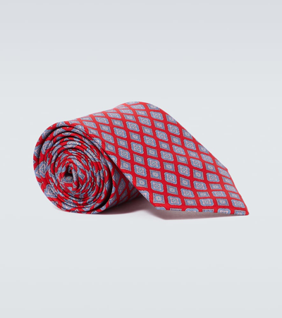 Brioni Silk Tie In Red