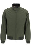 Barbour 'royston' Green Nylon Bomber Jacket In Green
