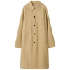 Burberry Single-breasted Wool Coat In Neutrals