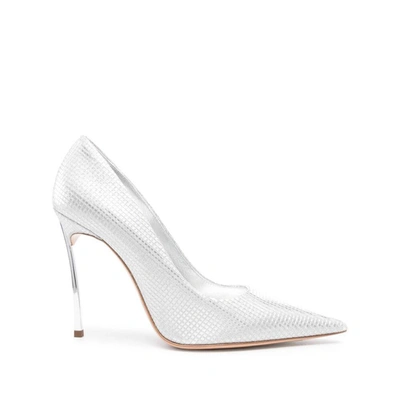 Casadei Superblade Diadema 100mm Pumps In Silver