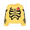 Charles Jeffrey Loverboy Graphic Slash Skeleton Sweater In Yellow