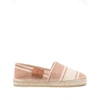Etro Striped Canvas Espadrilles In Neutrals/brown