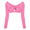 Jacquemus Pink 'la Maille Pralu' Cardigan In Pink