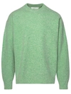 Jil Sander Knitwear With Long Sleeves And Soft Texture In Green