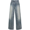 Kenzo Low-rise Wide-leg Jeans In Blue