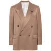 Lardini Double-breasted Blazer In Neutrals