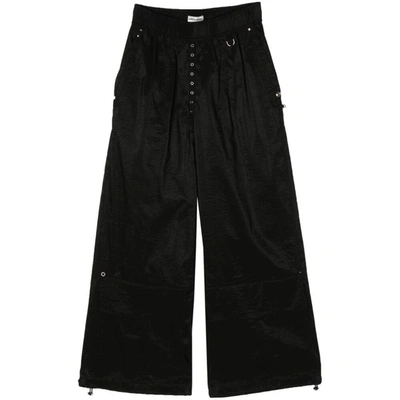 Low Classic Low-waist Wide-leg Banding Pants In Black