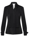 Max Mara Button Detailed Long-sleeved Blouse In Black