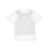 Mm6 Maison Margiela Layered Cotton T-shirt In White