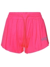 Msgm Cotton Shorts Elasticated Waistband In Fucsia