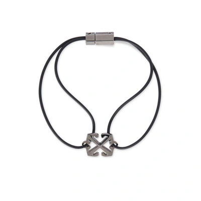 Off-white Arrows-motif Cord Bracelet In Black