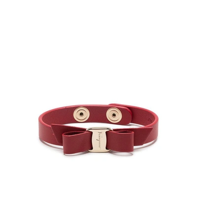 Ferragamo Vara Bow Bracelet In Red