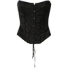 Stella Mccartney Strapless Corset Top In Black
