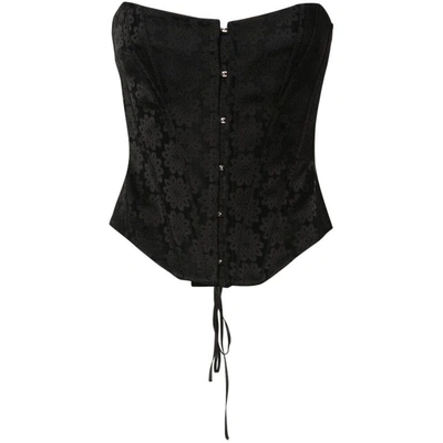 Stella Mccartney Strapless Corset Top In Black