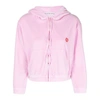 Alexander Wang T T By Alexander Wang Velour Sweatshirt In Pink