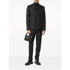 Versace Patterned-jacquard Tapered-leg Trousers In Black