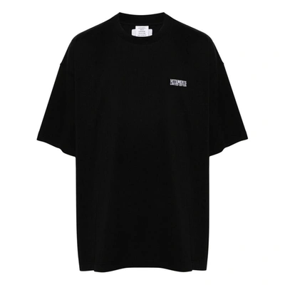 Vetements Polizei Cotton T-shirt In Black