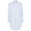 Victoria Beckham Yellow Chamomile Organic Cotton Wrap Front Blouse In Blue/green