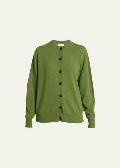 Dries Van Noten Tabitha Cashmere Drop-shoulder Cardigan In Green