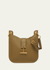Tom Ford Tara Small Hobo Crossbody In Grained Leather In 1e041 Olive