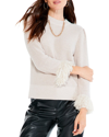 Nic + Zoe Sundown Rib-knit Fringe-cuff Sweater