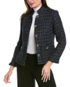 SAIL TO SABLE SAIL TO SABLE CLASSIC TWEED WOOL-BLEND BLAZER