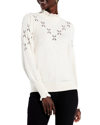 Nic + Zoe Pointelle Pip Sweater In Beige