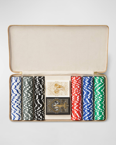 Aerin Enzo Travel Poker Set In Multi