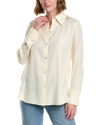 VINCE VINCE EASY BUTTON-DOWN SILK-BLEND BLOUSE