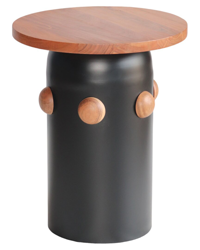 Sagebrook Home 20in Side Table With Knobs In Black