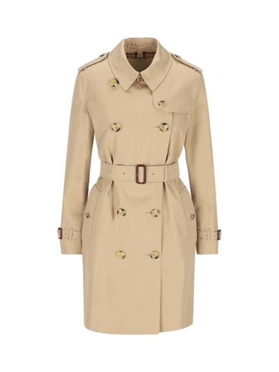 Burberry Coats In Beige