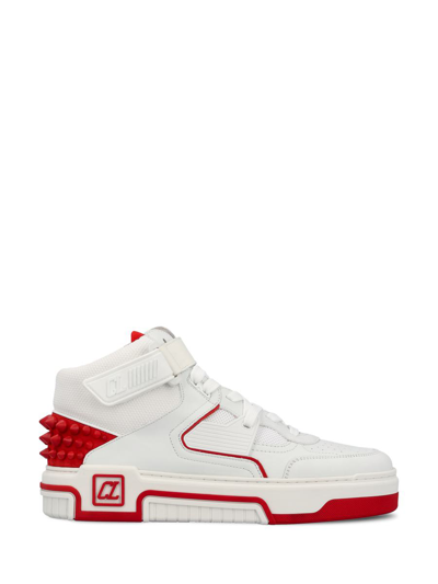 Christian Louboutin Men's Astroloubi Leather And Textile Mid-top Sneakers In Multicolor