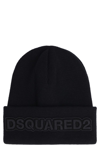 Dsquared2 Dsquared Black Wool Beanie Hat In Black