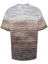 Missoni Degrade Cotton Dyed T-shirt In Beige