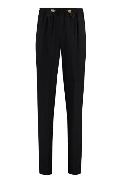 Versace Trousers With Medusa Details In Black