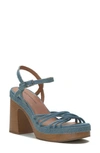 Lucky Brand Women's Ismene Strappy Platform Dress Sandals Women's Shoes In Medium Denim