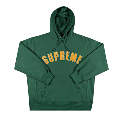 Pre-owned Supreme Pearl Logo Hooded Sweatshirt 'dark Green'