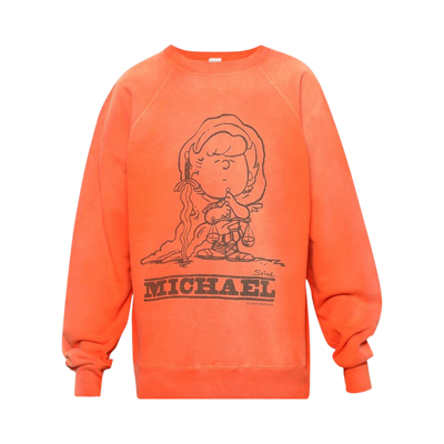 Pre-owned Saint Michael Crewneck Sweatshirt 'orange'