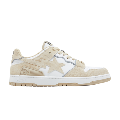 Pre-owned Bape Sk8 Sta #3 M1 'beige' In Cream