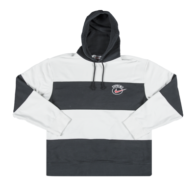 Pre-owned Supreme X Nike Stripe Hooded Sweatshirt 'black'